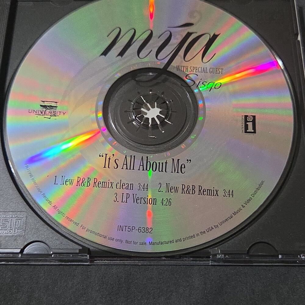 Vtg 1998 Mya It's All About Me w/Sisqo Maxi Single Promo CD